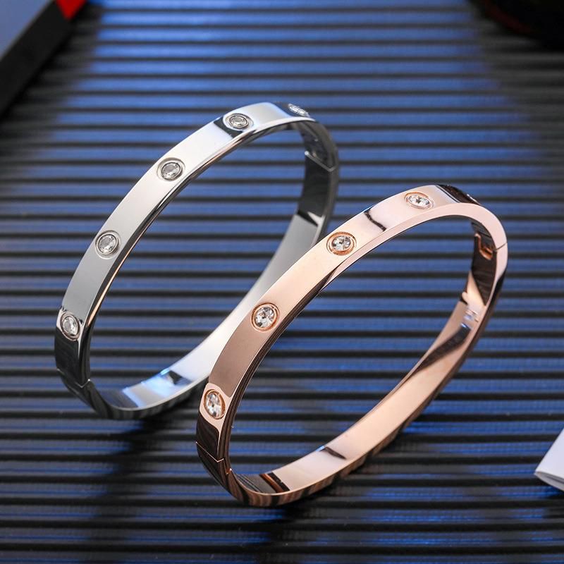 Fashion Jewelry Titanium Steel Rose Gold His-and-Hers Bracelet