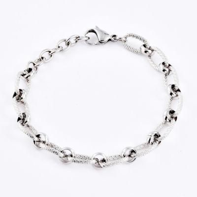 Fashion 316L Surgical Stainless Steel Thick Chain Bracelet for Ladies with ISO9001, RoHS, CE Certifications