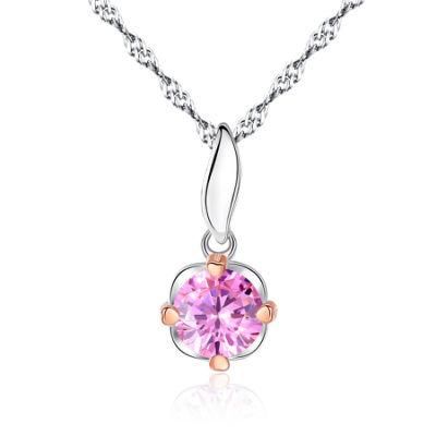 Korean Version Simple Purple Crystal Necklace Temperament Jewelry