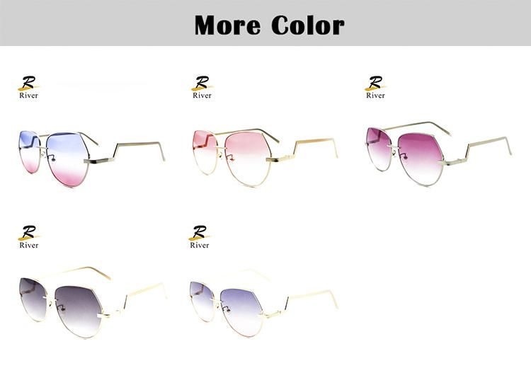 Super Light Metal Frame Wholesale Women Sunglasses