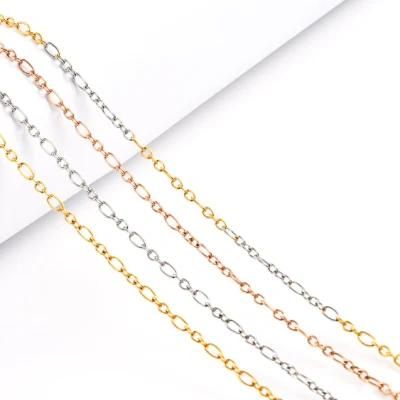 8&quot; 16&quot; 18&quot; 20&quot; 22&quot; 24 Inches Gold Plated Stainless Steel Cable Chain Necklace for Anklet Bangle Bracelet Jewelry Making