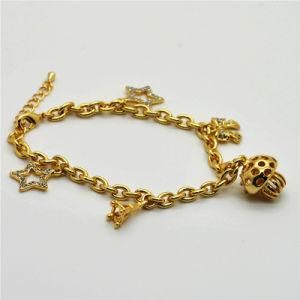 New Fashion Bracelets Braid Leather Eiffel Tower Star Rhinestone Charm Bracelets Bangles for Women Jewellery (LA07673B1S0019)