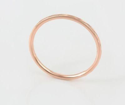 Jewelry Simple Fashion Environmental Protection Copper Neutral All-Match Rose Gold Small and Exquisite Ring