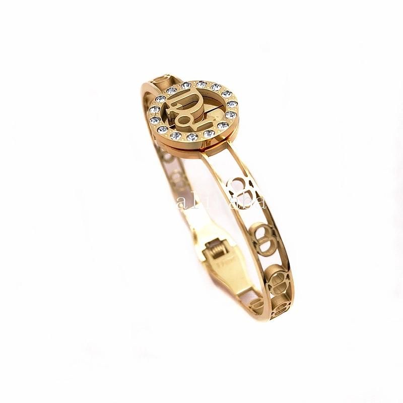 Men Women Fashion Gold Jewelry New Trendy Bangles Gong Empty Geometric Minimalist Evil Eyes Cuff Bracelet