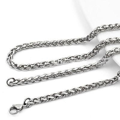 Stainless Steel Flower Basket Chain Necklace Jewelry for Women and Men