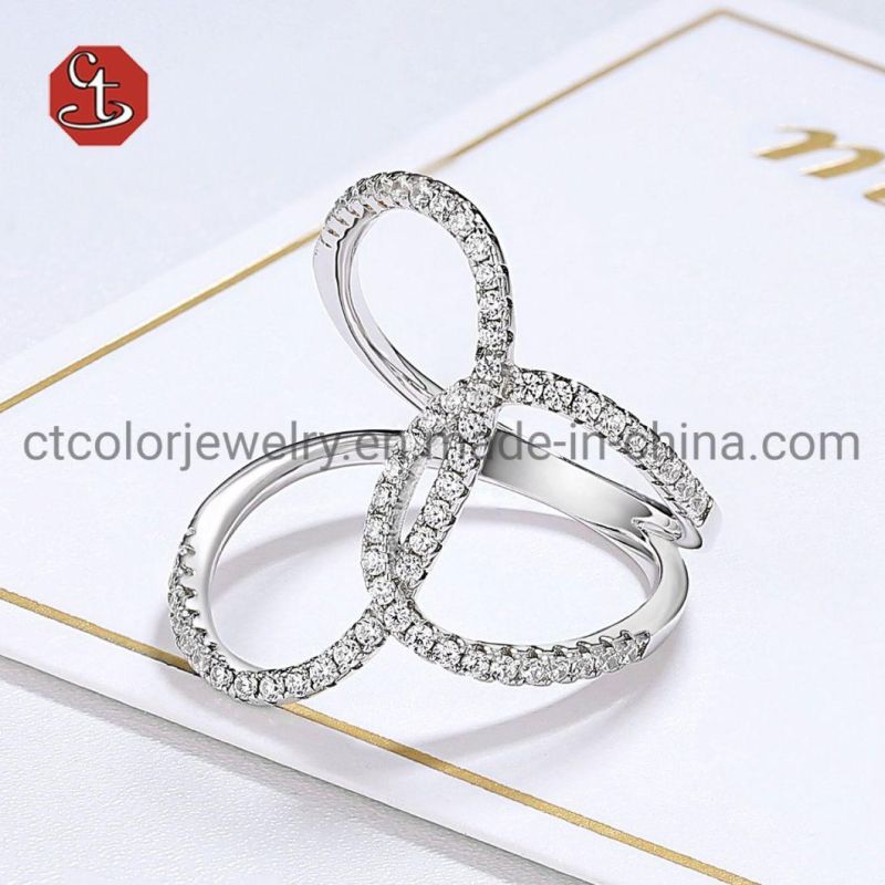 Fashion Jewerly 925 Sterling Silver Euorpe CZ Rings Jewellery for Womend and Men