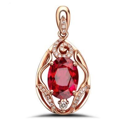 New Design 925 Sterling Silver Jewelry Gemstone Rose Gold Plated Pendant Fashion Necklace