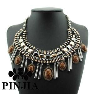 Fashion Trendy Spring Gorgeous Vintage Round Multiple Beads Fringe Statement Necklace