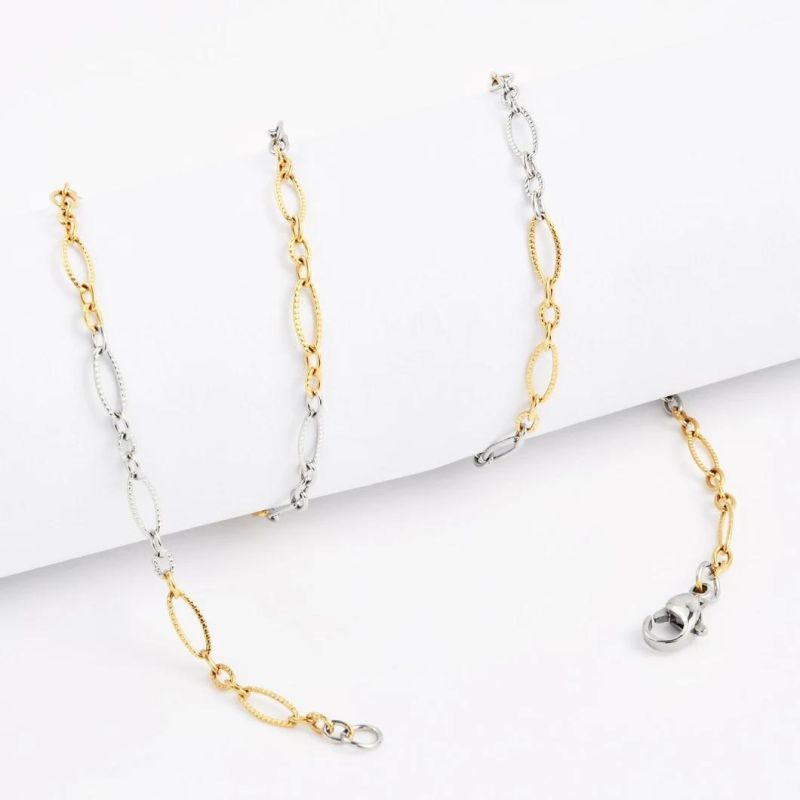 Mowom Silver Gold Black Color Stainless Steel Chain Necklace for Men Women Boys Kids Thin Figaro Necklace Chain with Gift
