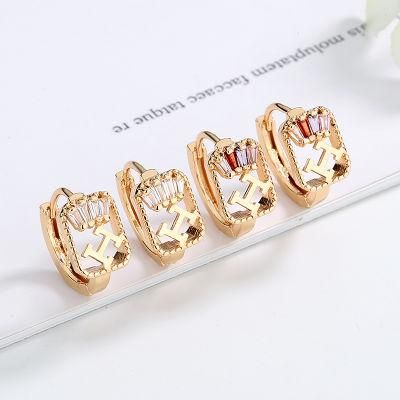 Fashion Imitation Jewellery 14K Gold Wedding Jewelry Drop Huggies Earring