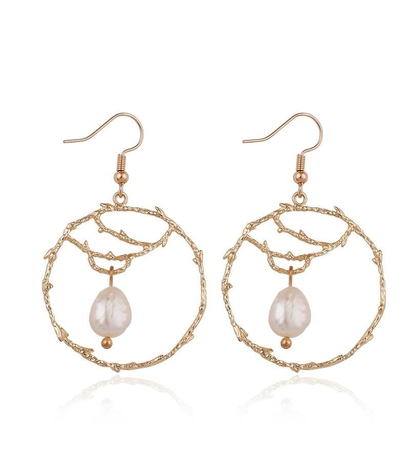 Fashion Jewelry Rond Pearl Drop Earring