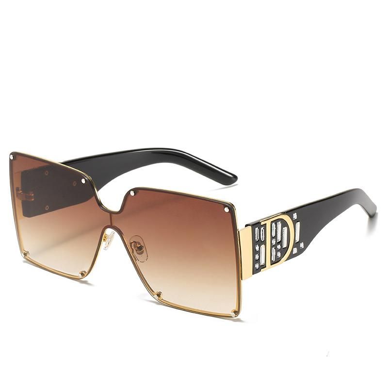2020 No MOQ Oversize Metal Square Sunglasses