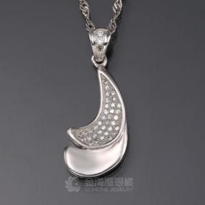 New Gorgeous 18k CZ 925 Sterling Silver Necklace Pendant