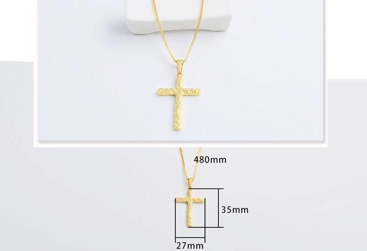 Men Stainless Steel Jewelry Etch Craft Fashion Cross Pendant Necklace