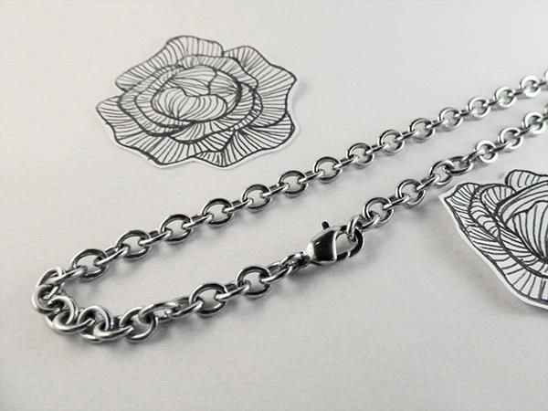 2013 New Design Stainless Steel Chain Necklace. 4mm Rolo Chain