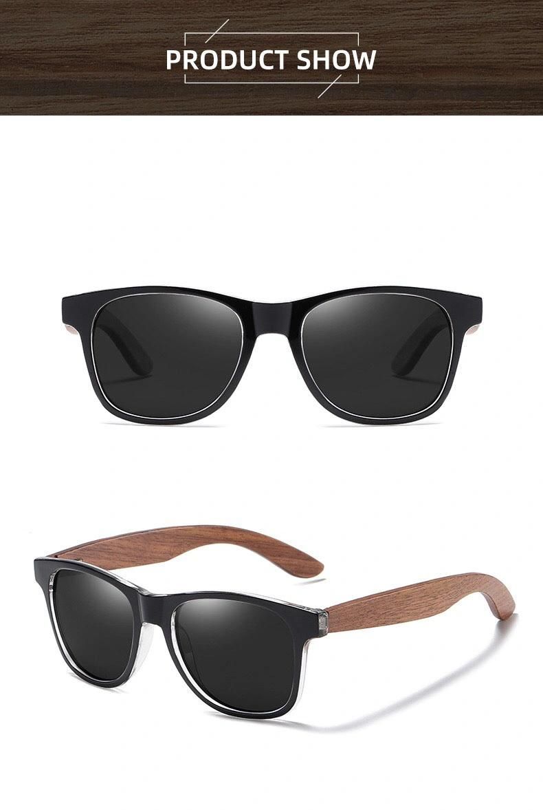 Maysun Hot Selling Vintage Custom OEM Wood Frame Promotional Sunglasses
