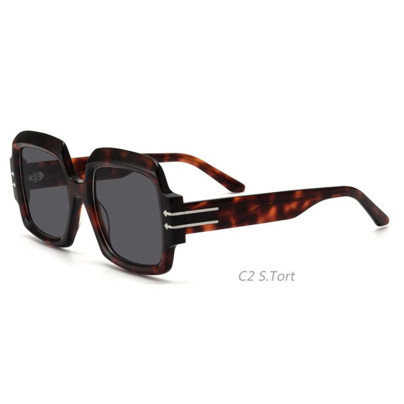 2022 New Arrival Shen Zhen High Quality Fashion Big Frame Sun Glasses UV400 Outdoor Travel Acetate Sunglasses