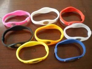 High Quality Plastic Promotional Gift 3D Power Silicone Bracelet (PSB-004)