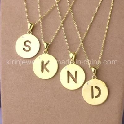 Link Chain Letter Pendant 18K Gold Women&prime;s Chocker Letter Necklace Jewelry &quot;a to Z&quot; Initial Necklace