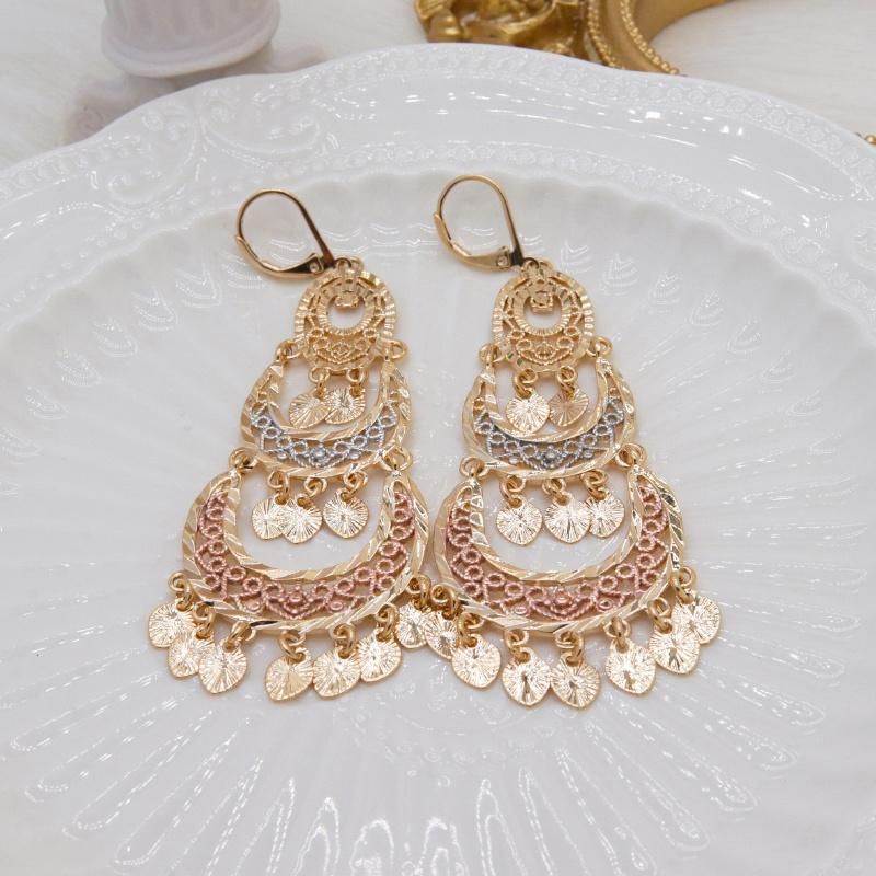 High Quality Gold Plated Personalized Women′s Jewelry Earrings