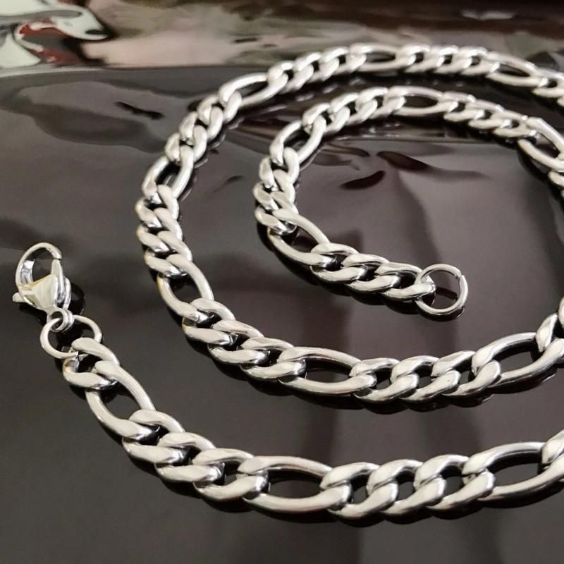 Hot Selling Figaro Chain Stainless Steel Necklace for Jewelry Design