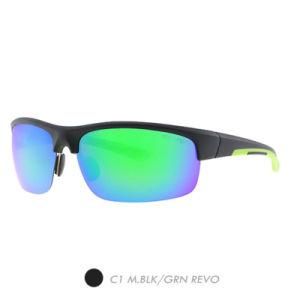 PC Polarized Sports Sunglasses, Fashion Plastic Half Frame Sp8004-01