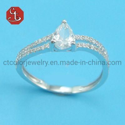 Women&prime;s Engagement Silver Ring CZ Stone Promise Rings for Women Bridal Jewelry