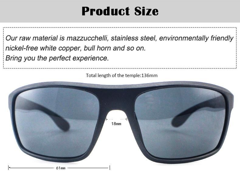 P0102 Fashion Wide Frame Ready Polarized Men Tr Sunglasses