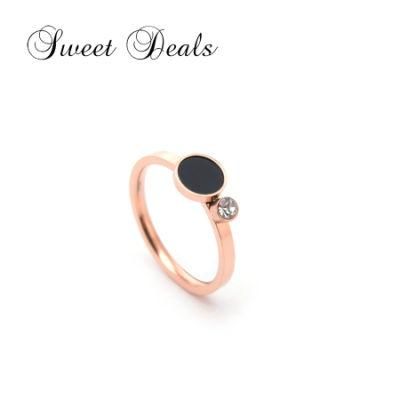 Fashion Titanium Steel Color Gold Tail Ring Ring