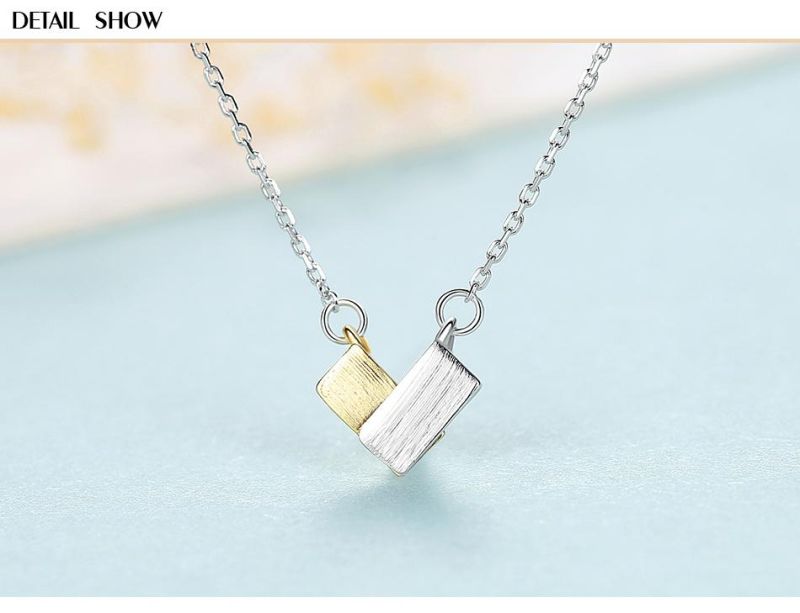 Wholesale Costume Superimpose Rectangle Jewelry Round Pendant Necklace