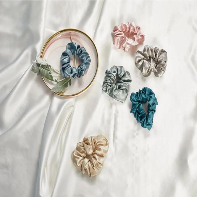 100% Pure Mulberry Charmeuse Silk Scrunchies