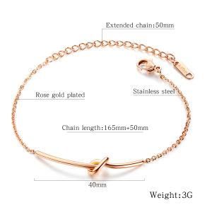 Fashion Women Adjuestale Jewelry Tie Stainless Steel Bracelet