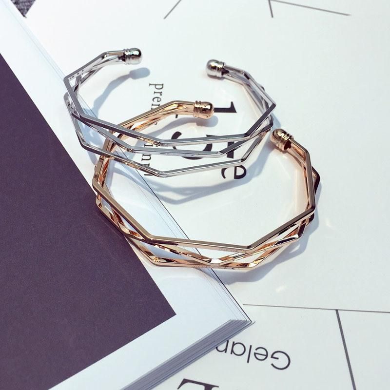 Fashion Jewelry Simple Bracelets Three-Dimensional Five-Story Geometric Irregular Bracelet