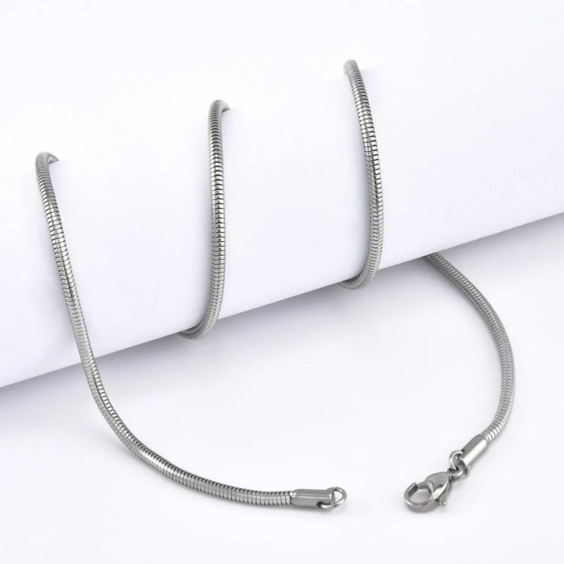 24" 61cm Gold Plated Stainless Steel Fashion Jewelry Soft Snake Chain Necklace Jewellery Factory Wholesale Price