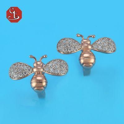 Fashion Cute Bee Shape Women Earring Gold/Silver Color Available Daily Holiday Wear Stylish Jewelry Simple Honeybee Stud