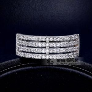 Micro Pave Setting 925 Sterling Silver Clear CZ Ring