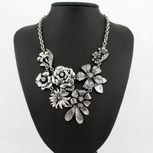 Vintage Flower Shape Large Statement Necklaces