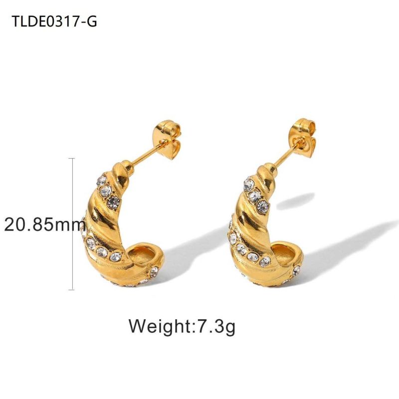 Stainless Steel Fashion Jewelry Brand Earring, Gold Plated Jewelry Earring, Stainless Steel Earrings Wholesale