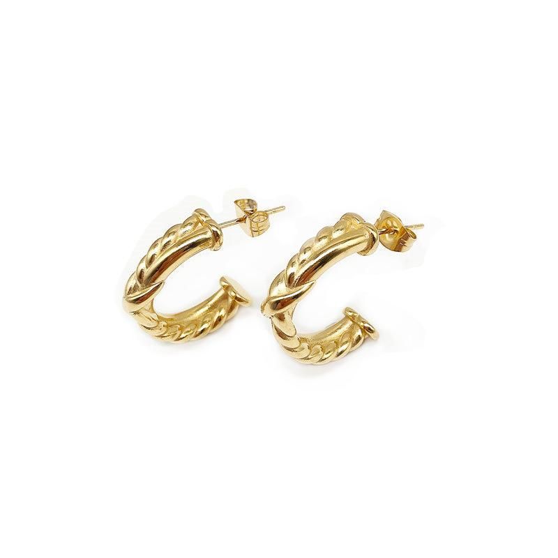Manufacturer Custom 18K PVD Gold Plated, Water Resistant Gold Jewelry, Brand Earings