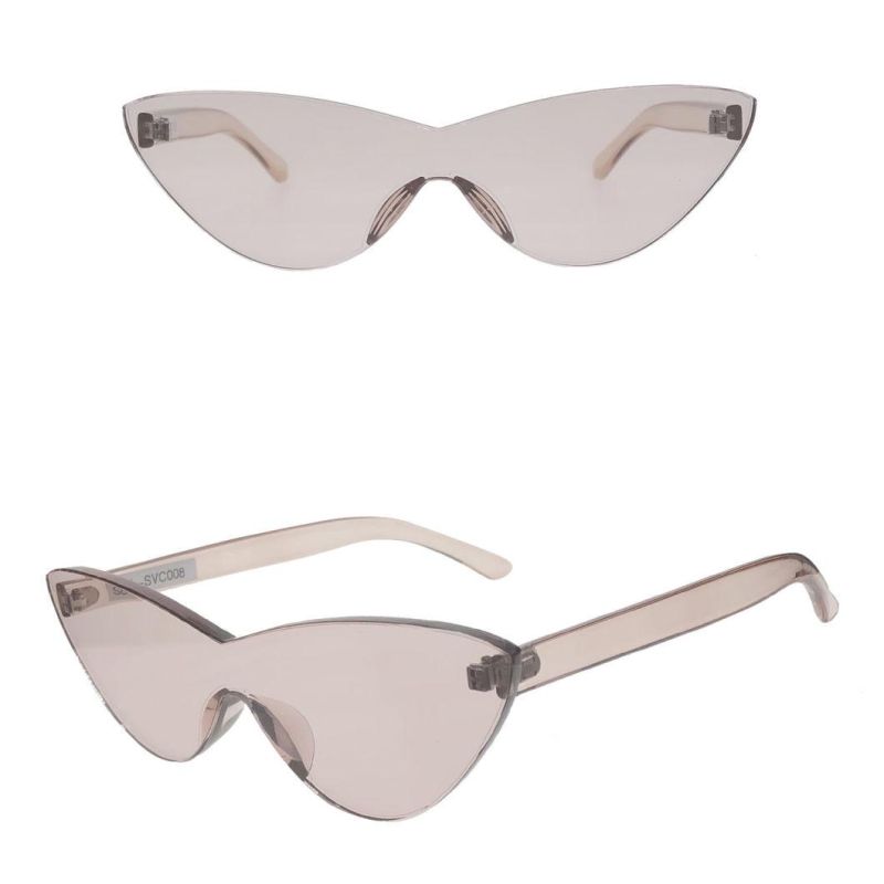 Cat Eye Rimless PC Fashion Sunglasses