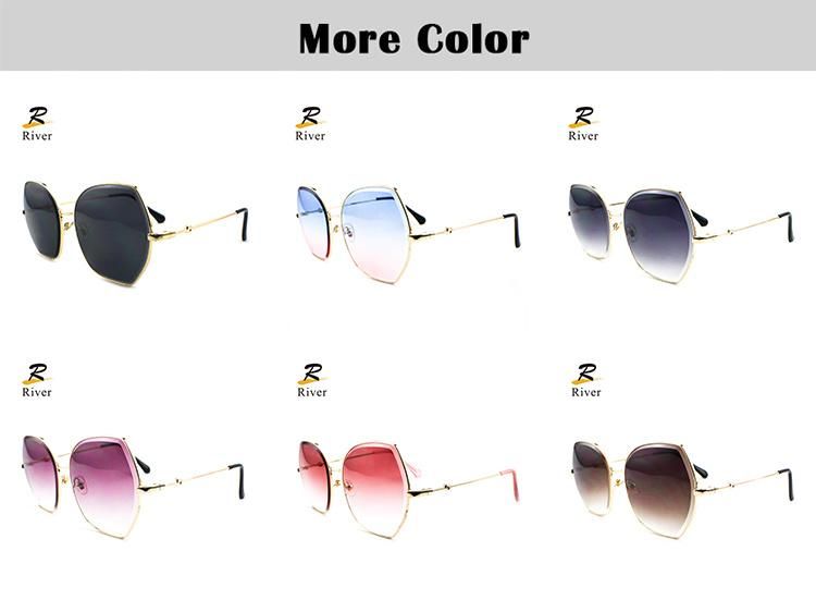 Hot Selling Custom Logo Wholesale Cat Ear Metal Frame Women Sunglasses