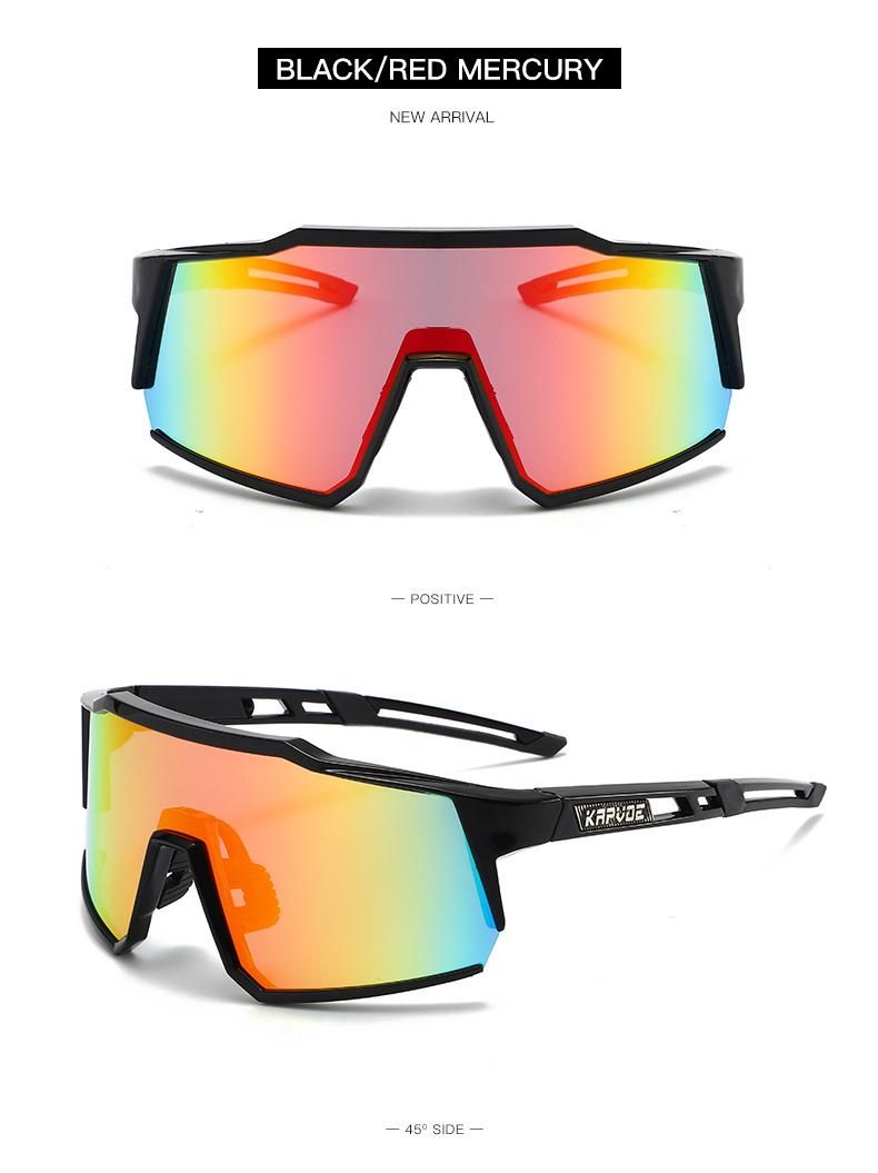 2021 Hot Selling Big Frame Sunglasses Cycling Outdoor Eyewear Windproof UV400 Sports Sun Glasses