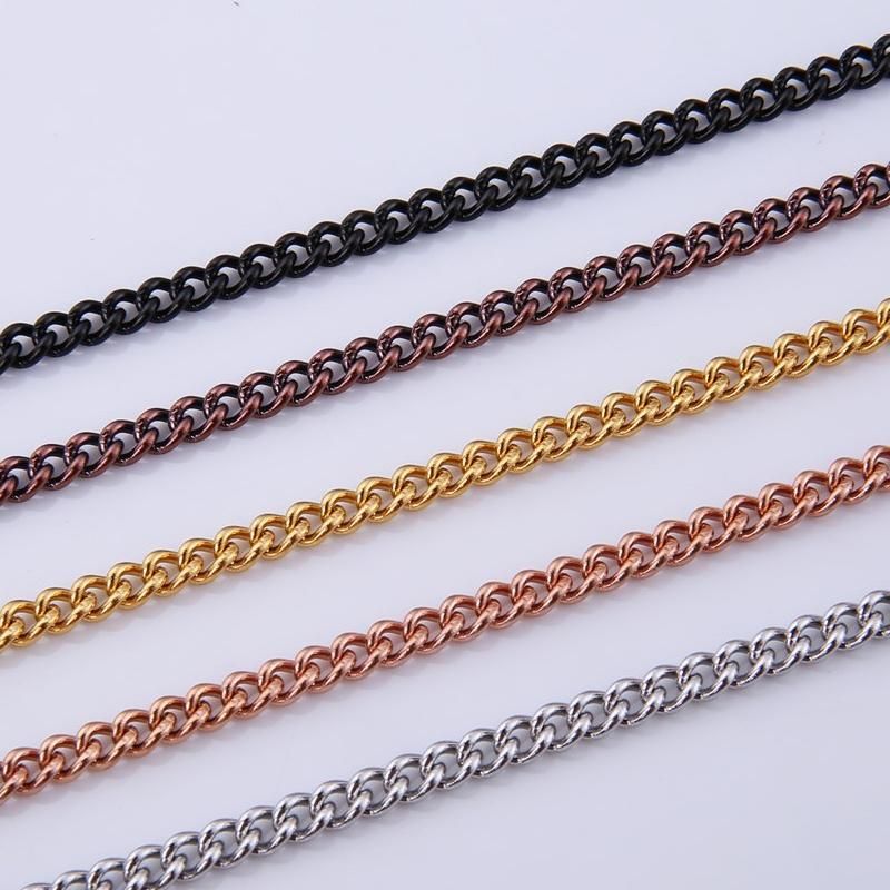 Fashion Stainless Steel Necklace Cuban Chain for Jewelry Making