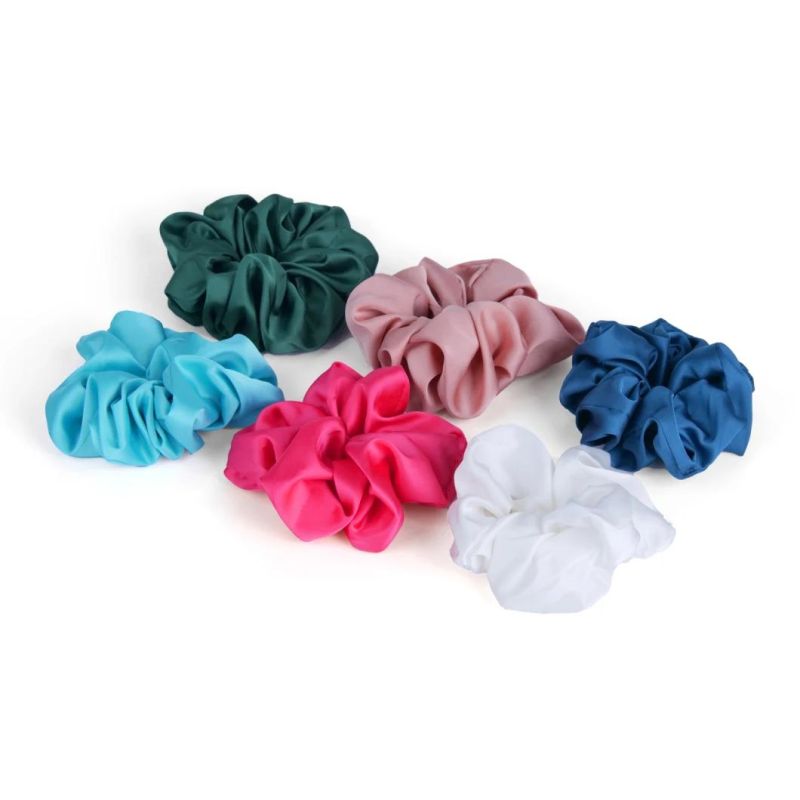 Non-Toxic Luxury Satin Hair Ties Pure Mulberry Scrunchy Set Hair Bands with Scrunchies PAC