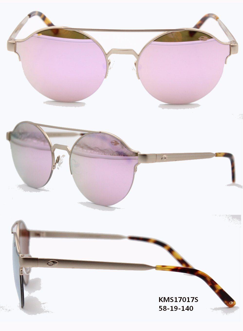 Metal Sunglasses Hot Selling Lady′s Sunglasses (KMS17017S)