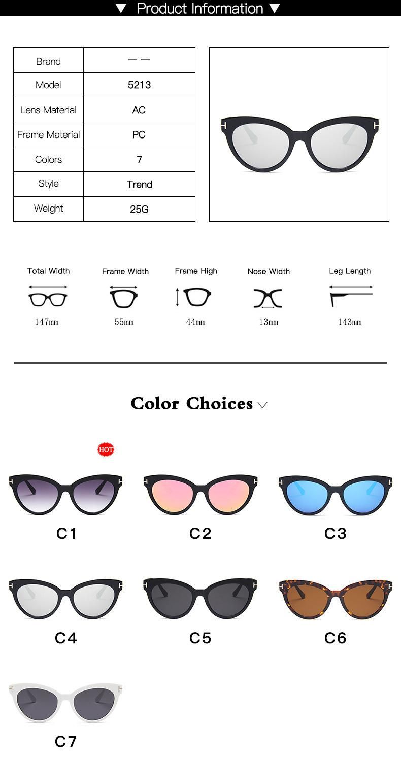 New Retro Round Frame Sunglasses T-Shaped Trend Sunglasses