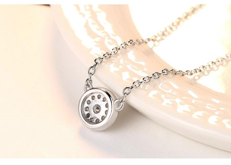 American Fashion Inlaid Zircon Full Diamond Pendant Necklace