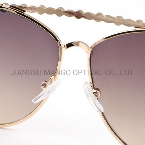 Double Bridges Diamonds Eyebrow Lady Sunglasses