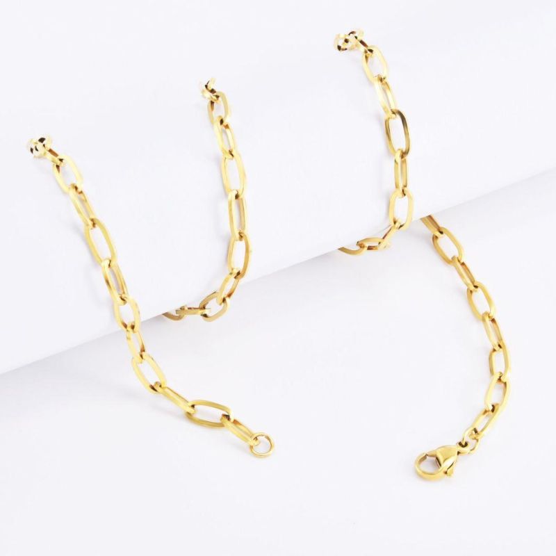 Custom Jewelry Gold Plated Fashion Layering Necklace Square Wire Cable Chain for Jewelry Making