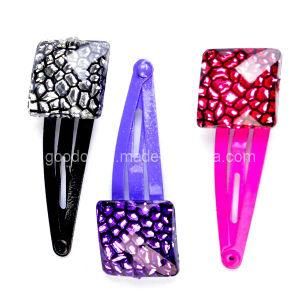 Snap Clip with Rhinestone Square Shape (GD-AC044)